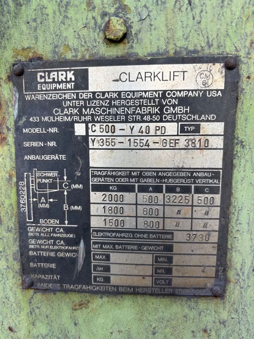 Wózek widłowy Clark C500-Y40