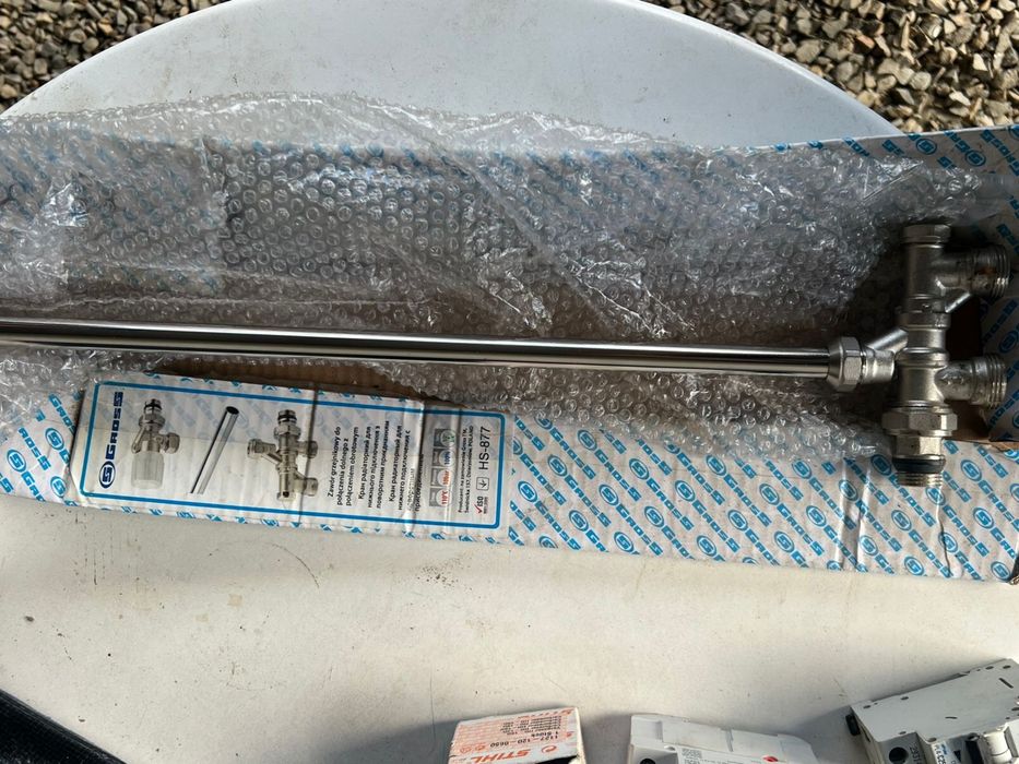 Кран радіаторний бойпас, термоголовка