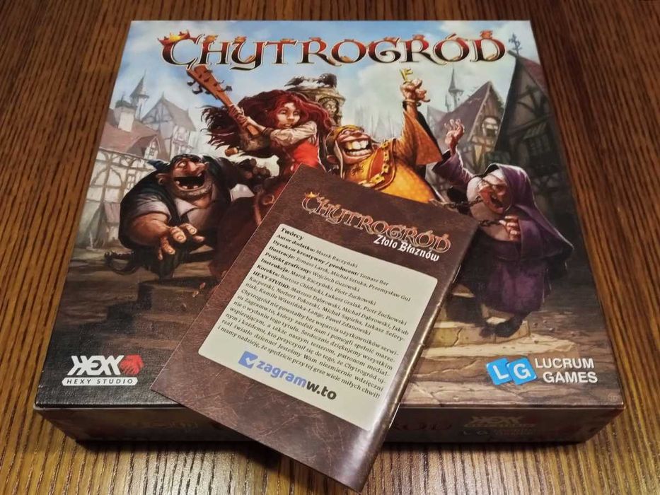 gra planszowa Chytrogród z dodatkiem Złoto Błaznów