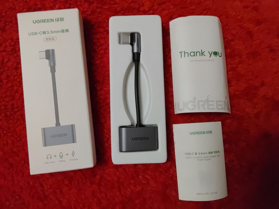 Ugreen USB C та 3.5mm аудіо адаптер