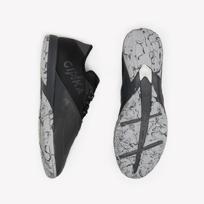 Sapatilhas de futsal adulto, Ginka Pro V2 cinzento e preto
