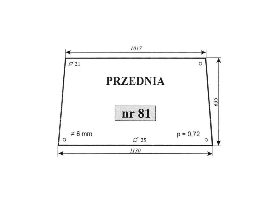 szyba przednia mf-255 ursus 4512 81