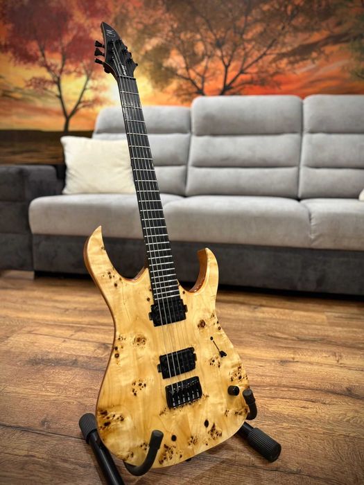 Mayones Duvell Elite 6 – Bare Knuckle | Poplar Burl | Mahogany | Stan idealny