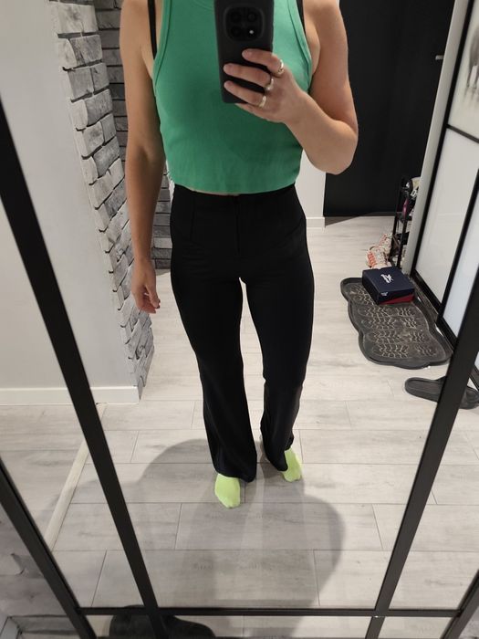 Spodnie dzwony wysoki stan rozm s-m