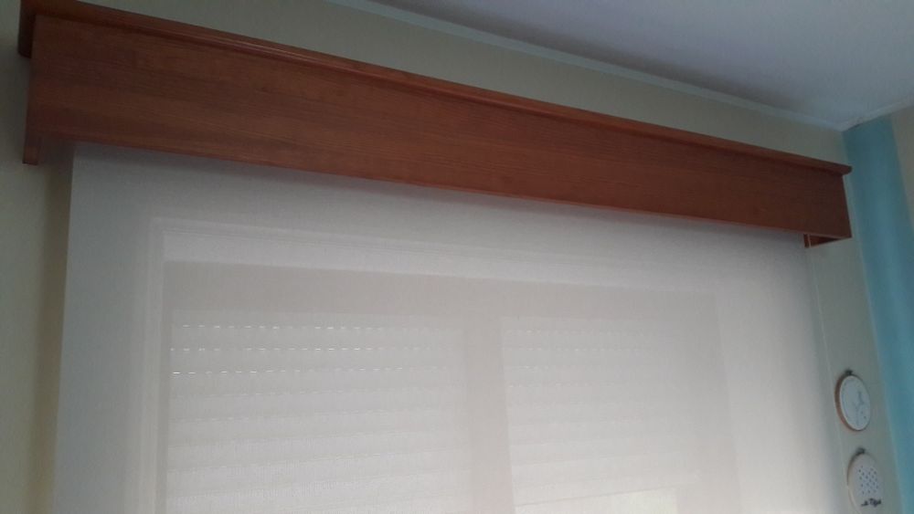 Telas blecaute 180x250 mais sanefas em madeira