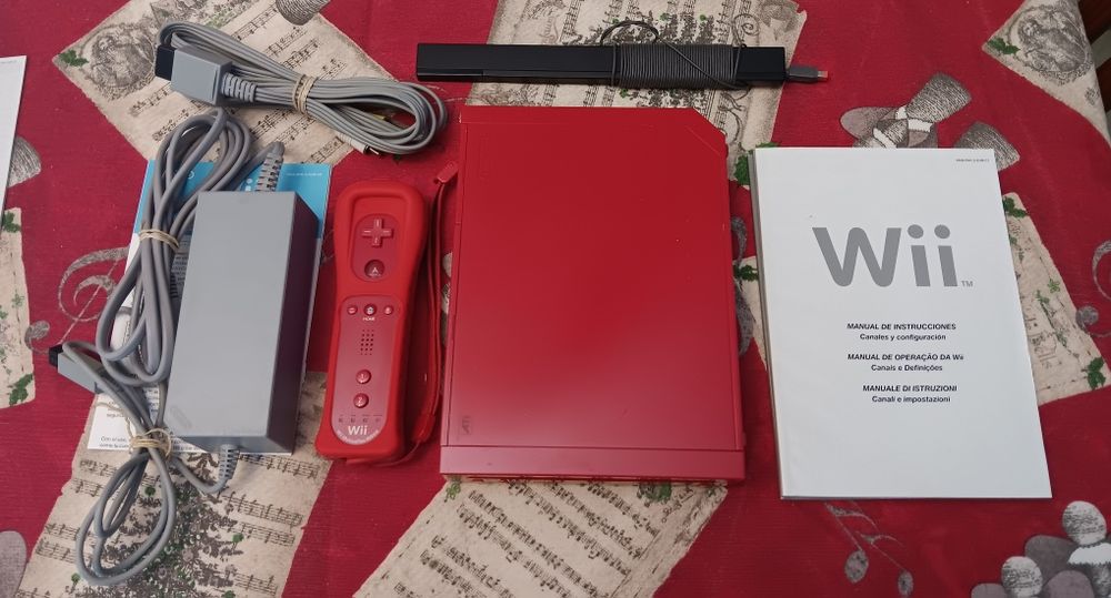 Conjunto Nintendo Wii Vermelha Edição Limitada