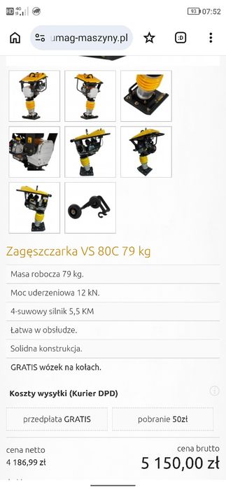 Lumag VS 80 C zagęszczarka
