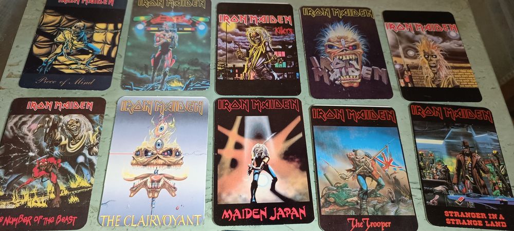 Antigos calendários de 1996 dos iron maiden