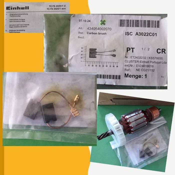 Escovas de Carvão 434052501070 para Serra de Disco TC-TS 2025