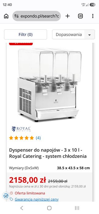 Dyspenser /schładzacz do napojów