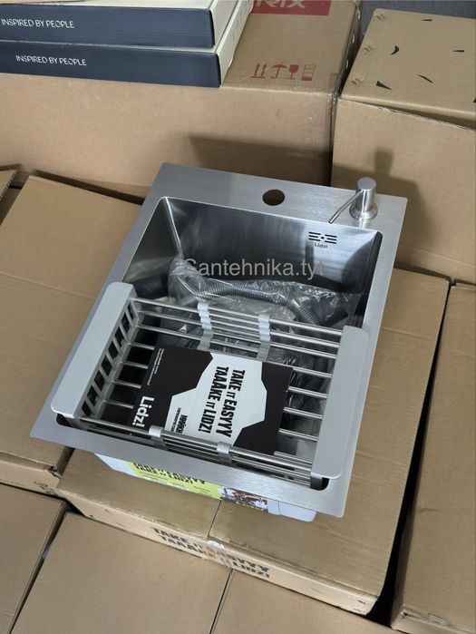 Кухонная мойка Lidz 40*50 Brushed Steel