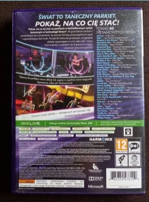 Gra taneczna Dance Central 3 na xbox 360 kinect taniec