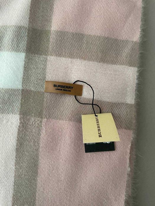 ШарФ Burberry в клітинку рожевий
