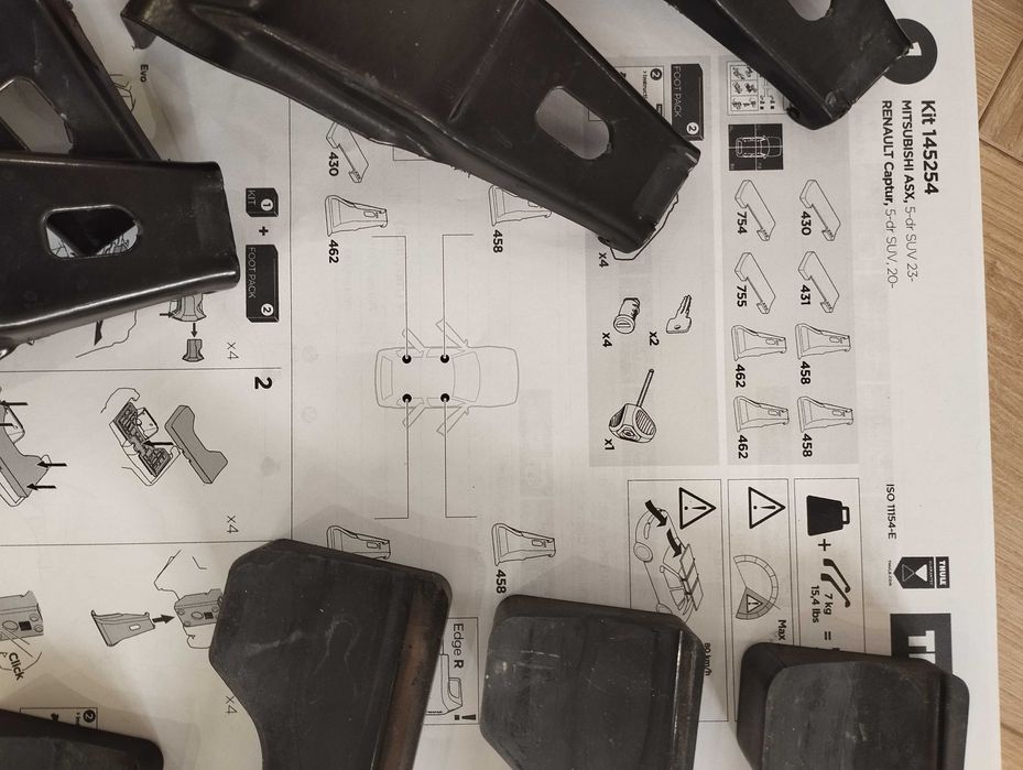 Bagażnik dachowy Thule Renault Captur, Mitsubishi ASX, kit 5254