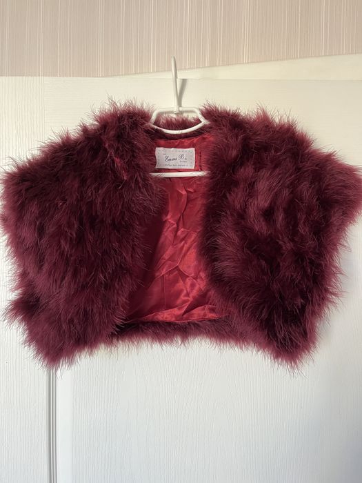 Болеро из страусиных перьев