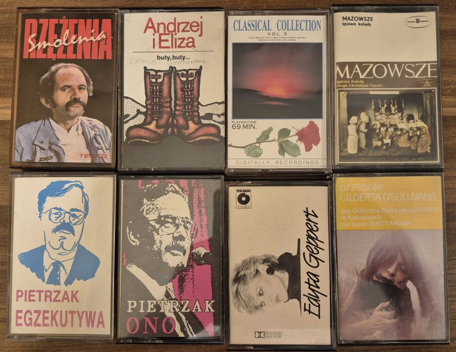 Zestaw kaset magnetofonowych 23szt. Pietrzak Smoleń Gepert, PRL gratis