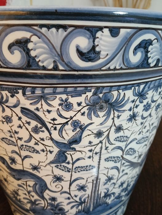 Vaso antigo pintado á mão, loiça de estrela de Conímbriga secXVII