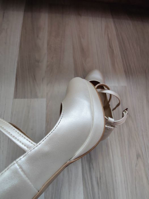 Buty ślubne perłowe ivory Brilu rozm.36