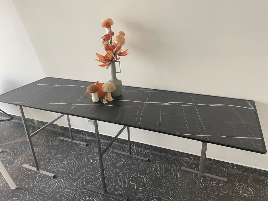 Tampo de bancada imitação pedra Compact  mármore preto