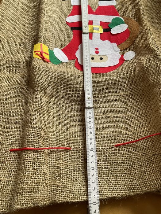 Sacos Pai Natal grandes (77x47 cm) em serapilheira (novos)