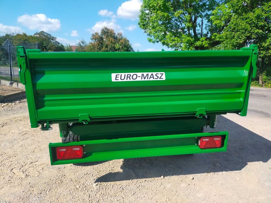 Przyczepa rolnicza 3t / JEDNOOSIOWA wywrot 3 strony EURO-MASZ