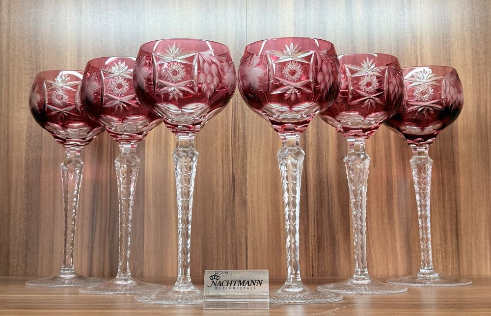 Хрустальные фужеры для вина Nachtmann серия Traube GDR Германия