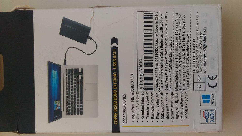 Зовнішній карман usb для SSD/HDD М.2.5