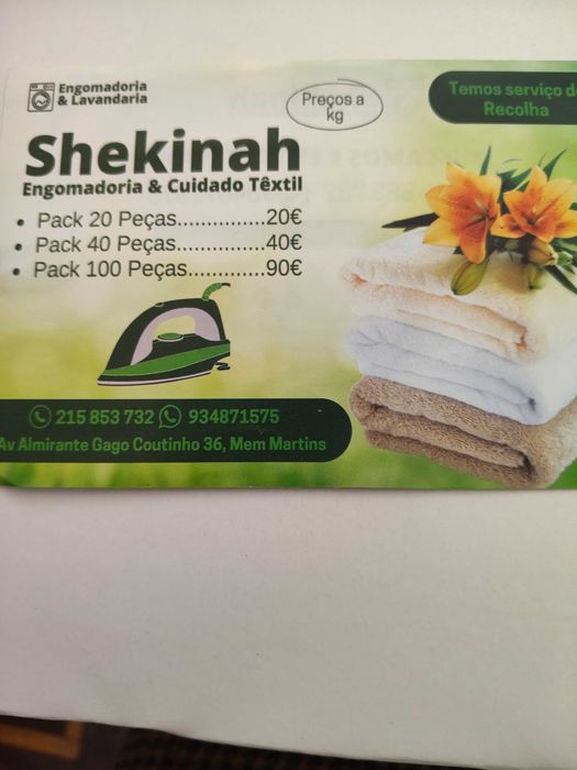 Shekinah lavandaria e cuidados textil