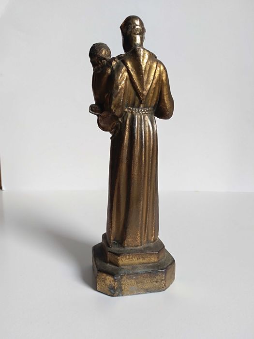 Figurka religijna św. Antoniego z Dzieciątkiem Jezus. Antyk.
