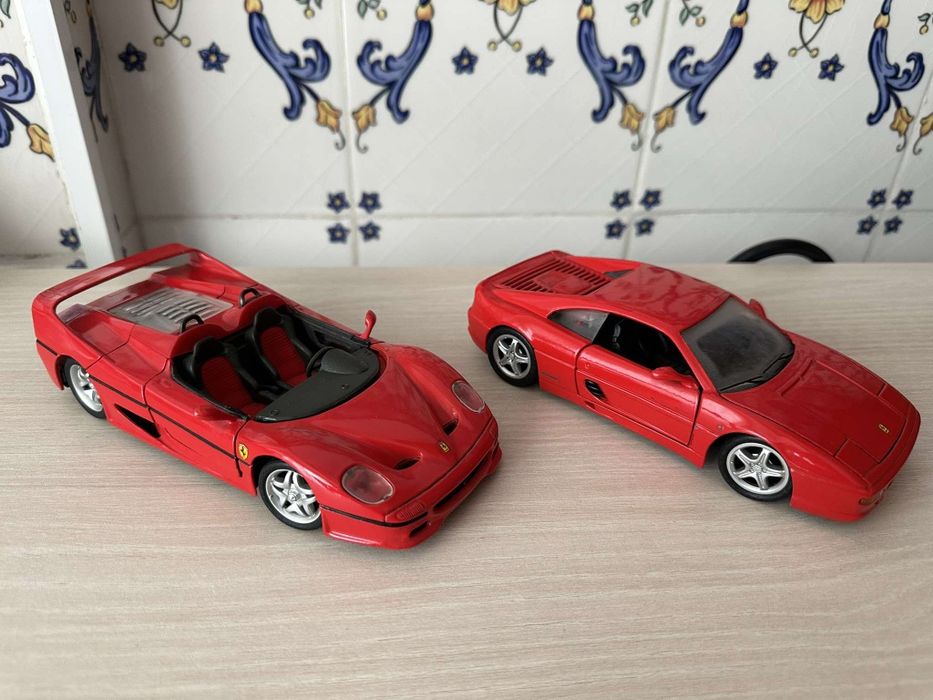carros metal Ferrari F50 1/24 miniaturas vintage Shell maisto coleçao