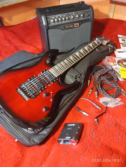 Набір електрогітара Cort X11+ел.підсилювач Line6 15+аудіоінтерфейс GX
