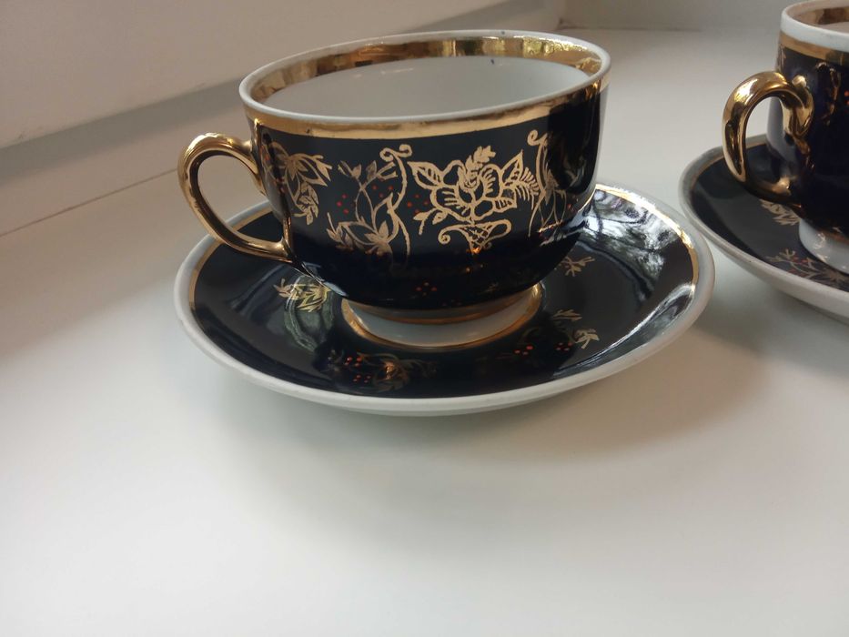 сахарница чашка   чайный сервиз кобальт Довбыш