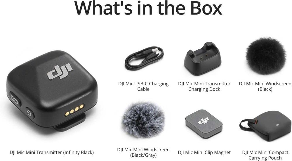 Передавач радіосистеми DJI Mic Mini Infinity Black (CP.RN.00000431.01)