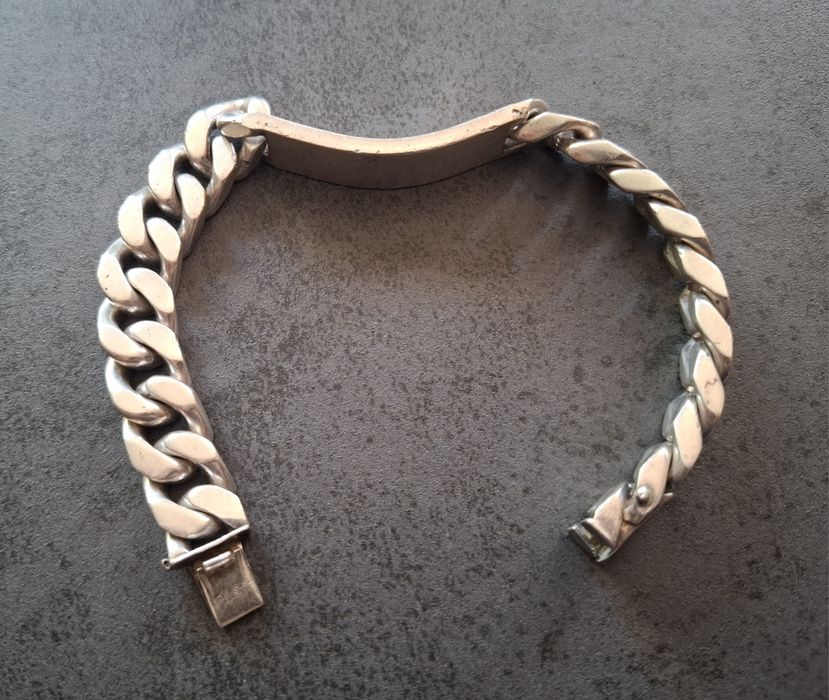 Bransoletka bransoleta męska srebrna 925 87gr pancerka Srebro kieta