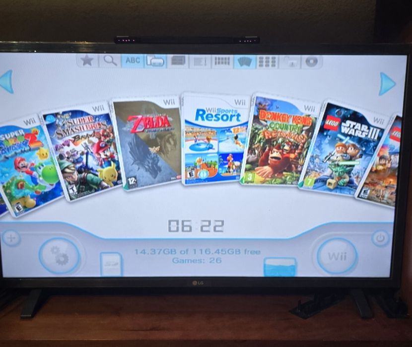 Wii desbloqueada em bom estado