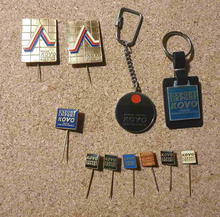 KOVO wpinki gadżety Czechosłowacja lata 80