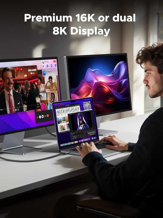 Кабель Type-C Type-C USB4 Thunderbolt 5 16k 80 Гбіт/с PD 240W Ugreen