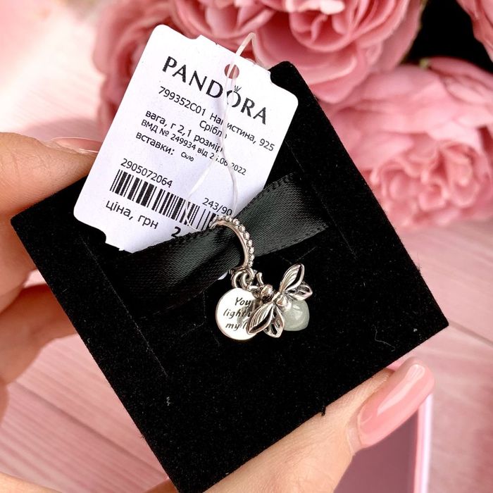 Шарм пандора срібло 925 намистина pandora підвіска «світлячок» кліпса бусина на браслет оригінальний пандора новий бірка пломба