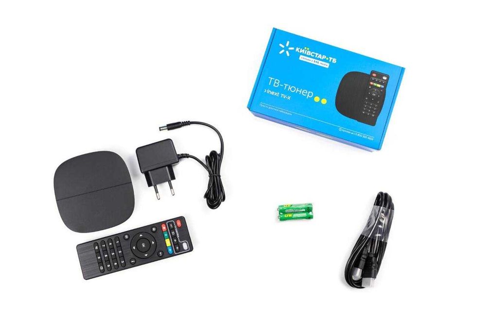 Смарт ТВ приставка iNext TV-X 4K + 1/6/12/24міс ПреміумHD КиївстарТБ*
