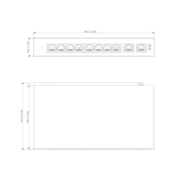 CS4010-8ET2GT-110 Dahua switch PoE 10-port 8x PoE 2x uplink chmurowy