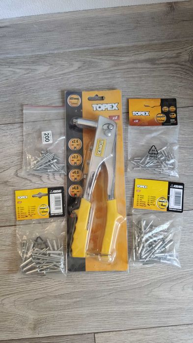Ключ заклепувальний Topex з повним комплектом заклепок