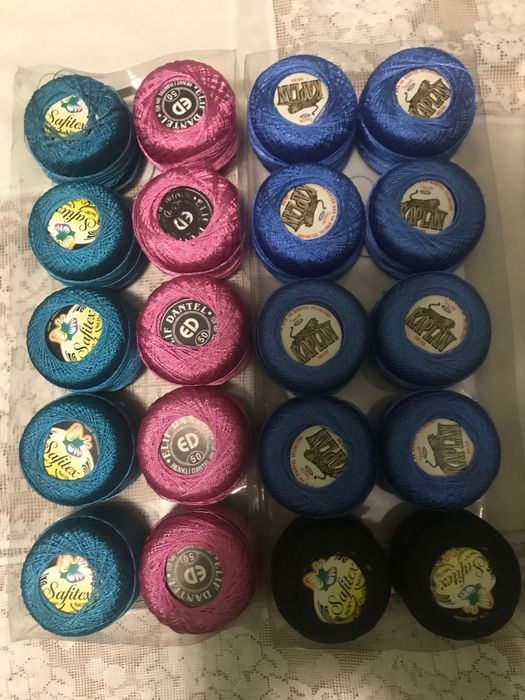 Продам літню пряжу та нитка різних кольорів та виробників