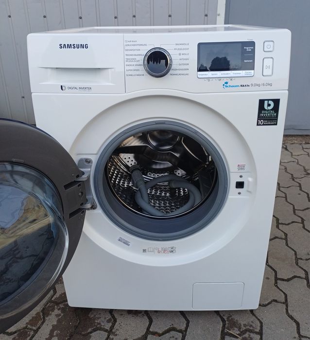 Пральна машина з сушкою Самсунг Samsung WD91J6A00AW 9/6 кг прально-сушильна машинка б/в вживана інвертор