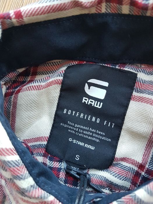 S 36 G-star Raw tacoma Long check shirt koszula damska w kratę boyfrie