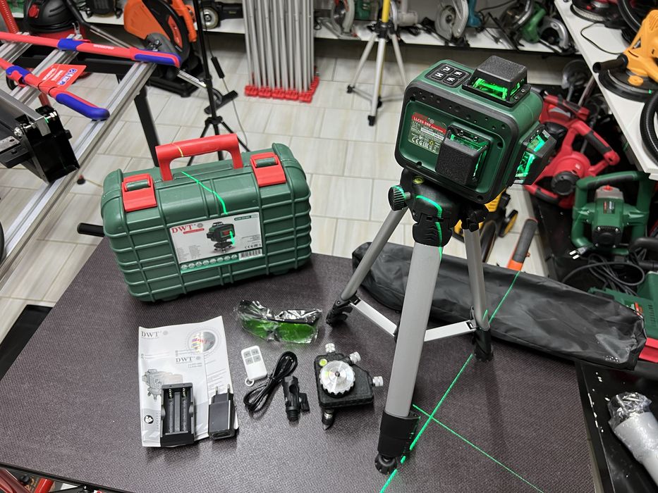 Лазерный уровень нивелир DWT LLC03-360 BMC Штатив OSRAM Гарантия 24мес