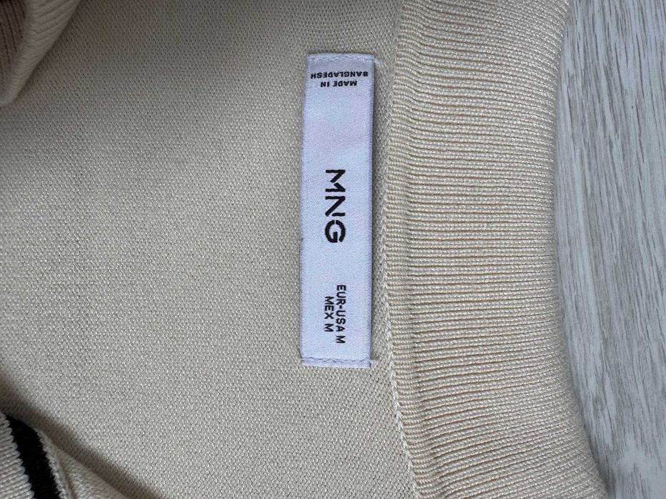 Mango жіночий молочний джемпер поло М