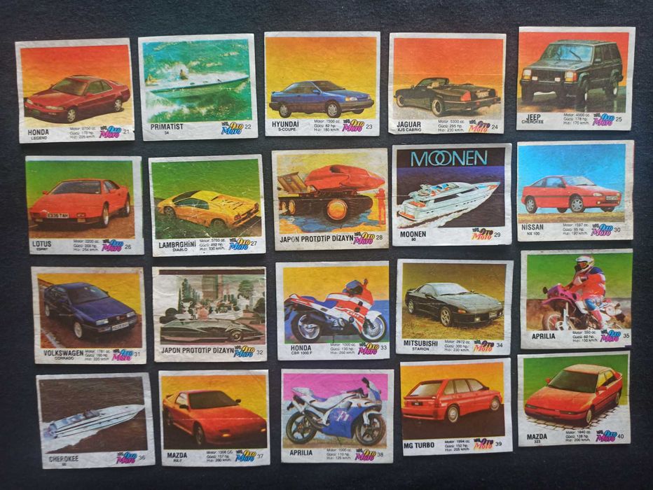 Вкладиші " Oto Moto " Повна колекція 100\100.