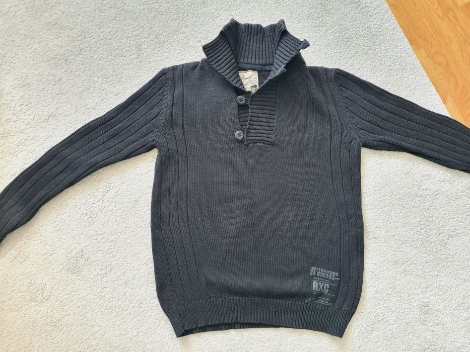 Sweter męski z golfem bawełna r. M basic zima