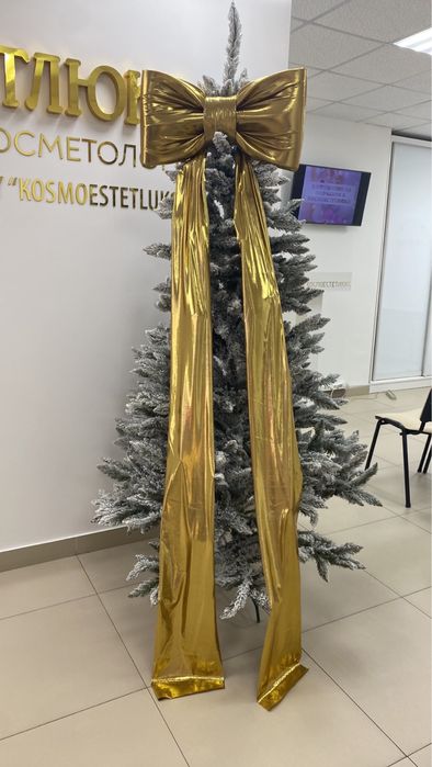 Бант з тканини, бант на ялинку, бант из ткани, бант ручної роботи