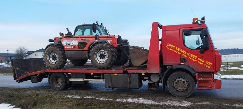 Holowanie Transport Busy Traktory Wózki widłowe laweta koparki ładowar